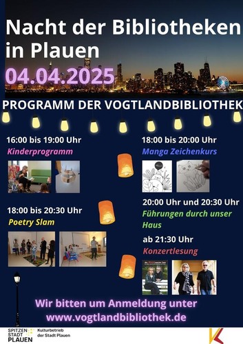 Nacht der Bibliotheken 2025 Hauptplakat